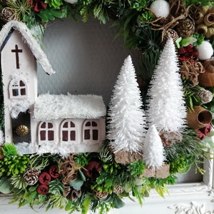 Karácsonyi ajtódísz, lakás dekoráció - karácsony - adventi díszek - adventi ajtódísz - Meska.hu
