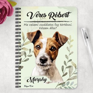 Személyre szabható - Jack Russell terrier portré mintás A6-os füzet - otthon & életmód - papír, írószer - jegyzetfüzet & napló - Meska.hu