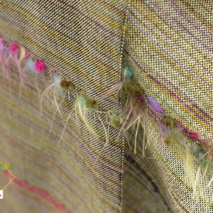 Merinó gyapjú-tencel kézi szőttes boho stóla (38) - ruha & divat - sál, sapka, kendő - sál - Meska.hu