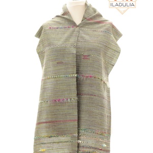 Merinó gyapjú-tencel kézi szőttes boho stóla (38), Ruha & Divat, Sál, Sapka, Kendő, Sál, Szövés, MESKA