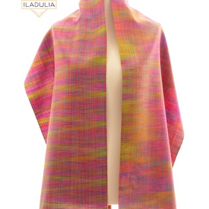 Merinó gyapjú-hernyóselyem kézi szőttes sál (65) - Meska.hu