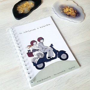 Esküvői motoros pénzátadó könyv - örök szerelem, nászajándék, bakancslista, emlékkönyv, névre szóló - esküvő - emlék & ajándék - nászajándék - esküvői pénzátadó boríték, kártya - Meska.hu