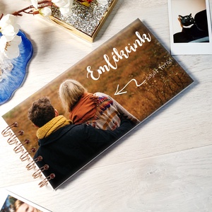 INSTAX fotóalbum / emlékkönyv / napló egyedi felirattal, saját fénylépeddel, ajándék ötlet pároknak, karácsonyi ajándék - otthon & lakás - papír írószer - album & fotóalbum - Meska.hu