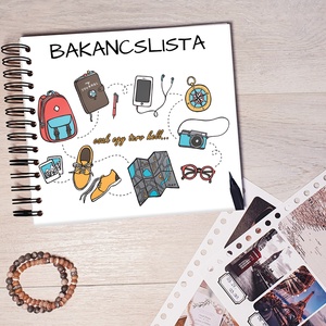 Bakancslista / Napló / Scrapbook / Emlékkönyv, ajándék ötlet, szerelmes, pároknak - a mi történetünk (fehér fedlap) - Meska.hu