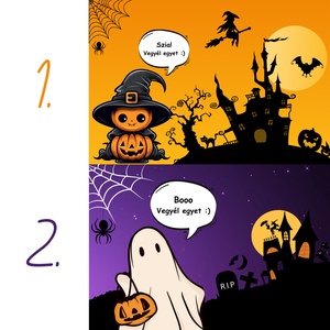 Haloween-i kínáló csomag - otthon & életmód - dekoráció - halloween - halloweeni meghívó, képeslap, ajándékkísérő - Meska.hu