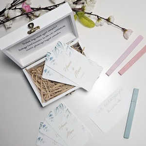 Esküvői vendégkönyv doboz - 6 választható grafikával, Esküvő, Emlék & Ajándék, Vendégkönyv, Fotó, grafika, rajz, illusztráció, Papírművészet, MESKA
