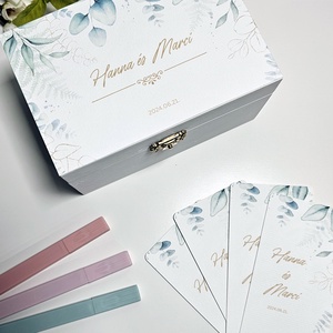 Esküvői vendégkönyv doboz - 6 választható grafikával, Esküvő, Emlék & Ajándék, Vendégkönyv, Fotó, grafika, rajz, illusztráció, Papírművészet, MESKA