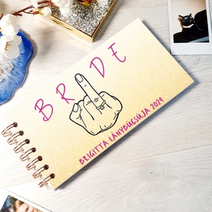 Arany Bride - Lánybúcsús emlékkönyv/ INSTAX fotóalbum / emlékkönyv / esküvő / napló egyedi felirattal / scrapbook - Meska.hu