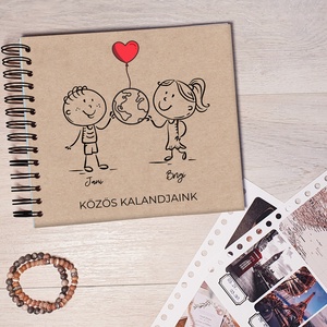 Közös kalandjaink 2. / Útinapló/Utazós Scrapbook/emlékkönyv/ egyedi felirattal, ajándék ötlet pároknak, Valentin na - Meska.hu