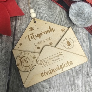Mikulás levél tartó, télapó kívánságlista tároló - karácsony - karácsonyi ajándékozás - karácsonyi képeslap, üdvözlőlap, ajándékkísérő - Meska.hu