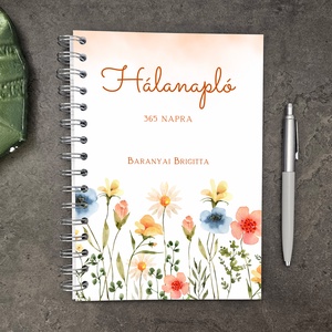 Hálanapló 365 napra - tavaszi virágos - otthon & életmód - papír, írószer - jegyzetfüzet & napló - Meska.hu