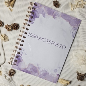 Esküvőtervező napló, menyasszony napló - Lila - esküvő - emlék & ajándék - vendégkönyv - Meska.hu