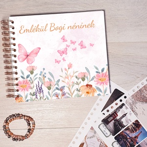 Pillangós - Óvónéni búcsúztató, Tanító néni búcsúztató - emlékkönyv / egyedi felirattal - Meska.hu