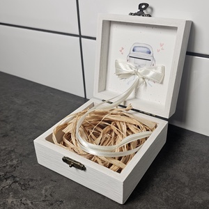 Nászajándék doboz klasszikus mintával / pénzátadó doboz esküvőre - 10 x 10 cm - Meska.hu