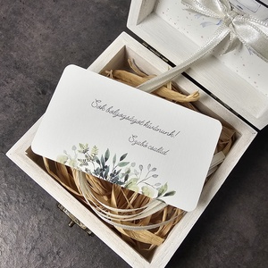 Nászajándék doboz klasszikus mintával / pénzátadó doboz esküvőre - 10 x 10 cm - esküvő - nászajándék - esküvői pénzátadó doboz - Meska.hu