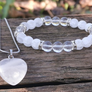 Hegyikristály szett - ékszer - ékszerszett - Meska.hu