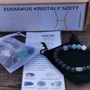 Zodiákus kristály szett- Halak - Meska.hu