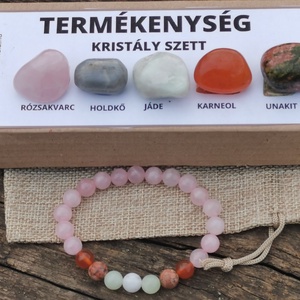 Termékenység kristály szett - ékszer - karkötő - gyöngyös karkötő - Meska.hu