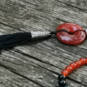 Karneol-Ónix mala nyaklánc - otthon & életmód - dekoráció - spiritualitás - mala - Meska.hu