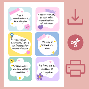 ADHD Inspirációs Kártyák  30 Motiváló Üzenet Gyerekeknek  - játék & sport - táblajáték és kártyajáték - kártya - Meska.hu