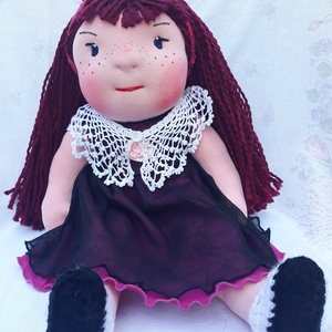 Waldorf jellegű lány baba tüll ruhában; Rongybaba; Játékbaba - Meska.hu