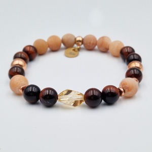 Hálókő, aventurin, hematit, vörös tigrisszem karkötő szett Swarovski Cosmic Bead-el  - ékszer - ékszerszett - Meska.hu