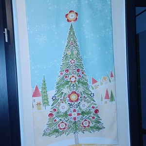 Karácsonyfa  - textilkép - karácsony - karácsonyi lakásdekoráció - karácsonyi lakásdíszek - Meska.hu