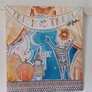 Trick or treat textil kép - Meska.hu