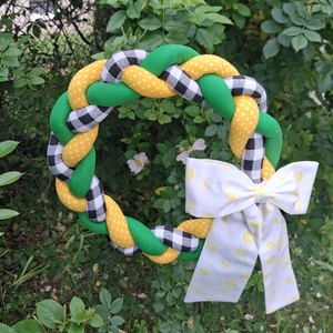 Textil koszorú, Otthon & Életmód, Dekoráció, Virágdísz és tartó, Koszorú, Varrás, MESKA