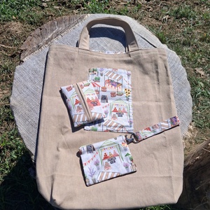 Piacoló szett - táska & tok - bevásárlás & shopper táska - shopper, textiltáska, szatyor - Meska.hu