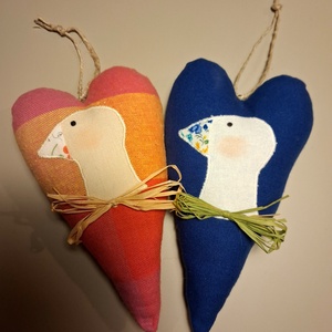 Liba dísz szív alakú, Otthon & Életmód, Dekoráció, Dísztárgy, Varrás, MESKA