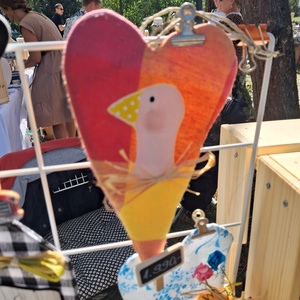 Liba dísz szív alakú (lapos) - otthon & életmód - dekoráció - dísztárgy - Meska.hu