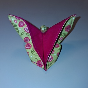 Pillangós textil hajgumi - Meska.hu