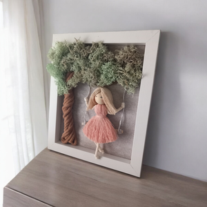 3D kép, fa alatt hintázó babával - otthon & életmód - dekoráció - kép & falikép - 3d képek - Meska.hu