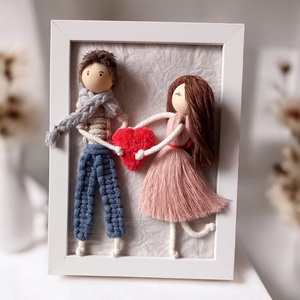 Valentin napi 3d kép, szerelmes pár szívvel, Otthon & Életmód, Dekoráció, Kép & Falikép, 3d képek, Baba-és bábkészítés, MESKA