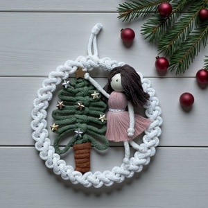 Makramé karácsonyi dísz  Csillagos fa és angyali baba - karácsony - karácsonyi lakásdekoráció - karácsonyi ajtódíszek - Meska.hu Makramé karácsonyi dísz  Csillagos fa és angyali baba - karácsony - karácsonyi lakásdekoráció - karácsonyi ajtódíszek - Meska.hu