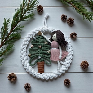 Makramé karácsonyi dísz  Csillagos fa és angyali baba - karácsony - karácsonyi lakásdekoráció - karácsonyi ajtódíszek - Meska.hu Makramé karácsonyi dísz  Csillagos fa és angyali baba - karácsony - karácsonyi lakásdekoráció - karácsonyi ajtódíszek - Meska.hu