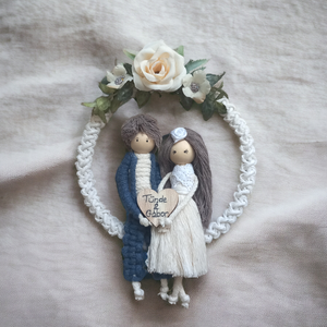 Esküvői emlék, falidísz jegyespár - otthon & életmód - dekoráció - fali és függő dekoráció - falra akasztható dekor - Meska.hu