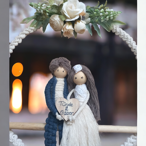 Makramé esküvői emlék � személyre szabható falidísz - otthon & életmód - dekoráció - fali és függő dekoráció - falra akasztható dekor - Meska.hu