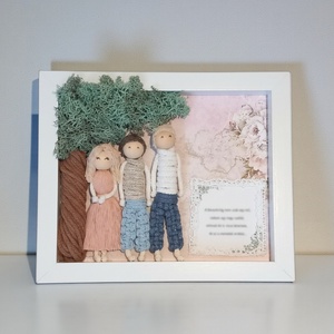 Egyedi ballagási ajándék óvónőnek és tanárnőnek � 3D makramé figurás kép, személyre szabható idézettel - otthon & életmód - dekoráció - kép & falikép - 3d képek - Meska.hu