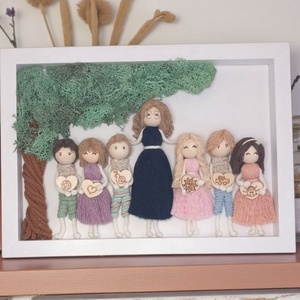 Búcsúztató ajándék óvónőnek � Személyre szabható makramé 3D kép ballagó ovisokkal (21x30 cm) - otthon & életmód - dekoráció - kép & falikép - 3d képek - Meska.hu