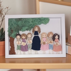 Búcsúztató ajándék óvónőnek � Személyre szabható makramé 3D kép ballagó ovisokkal (21x30 cm) - otthon & életmód - dekoráció - kép & falikép - 3d képek - Meska.hu