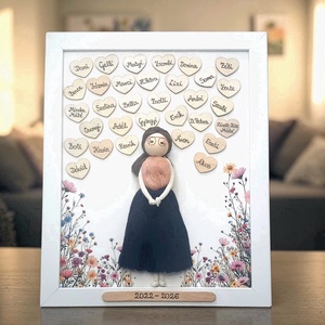 Ballagási köszönő ajándék tanárnőnek � Makramé figurás búcsúztató kép gyereknevekkel - otthon & életmód - dekoráció - kép & falikép - 3d képek - Meska.hu