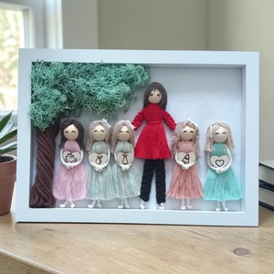 Búcsúztató ajándék óvónőnek � Személyre szabható makramé 3D kép ballagó ovisokkal (21x30 cm) - otthon & életmód - dekoráció - kép & falikép - 3d képek - Meska.hu