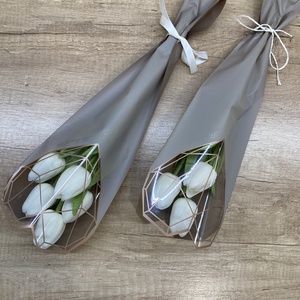 5 szálas élethű gumitulipán csokor - otthon & életmód - dekoráció - Meska.hu