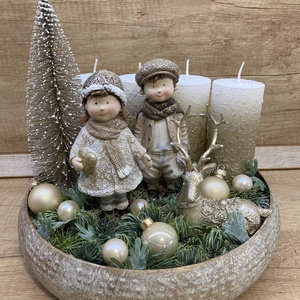 Régi korok adventi dísze, Karácsony, Adventi díszek, Adventi gyertyadíszek és koszorúdíszek, Virágkötés, MESKA