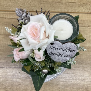 Szív alakú sírdísz 8 - otthon & életmód - vallás - temetkezési tárgy - Meska.hu