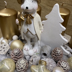 Egér uras adventi koszorú - karácsony - adventi díszek - adventi koszorú - Meska.hu