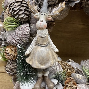  Adventi asztaldísz kerámia szarvassal - karácsony - adventi díszek - adventi koszorú - Meska.hu