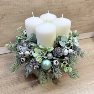 Adventi asztaldísz, Karácsony, Adventi díszek, Adventi gyertyadíszek és koszorúdíszek, Virágkötés, MESKA